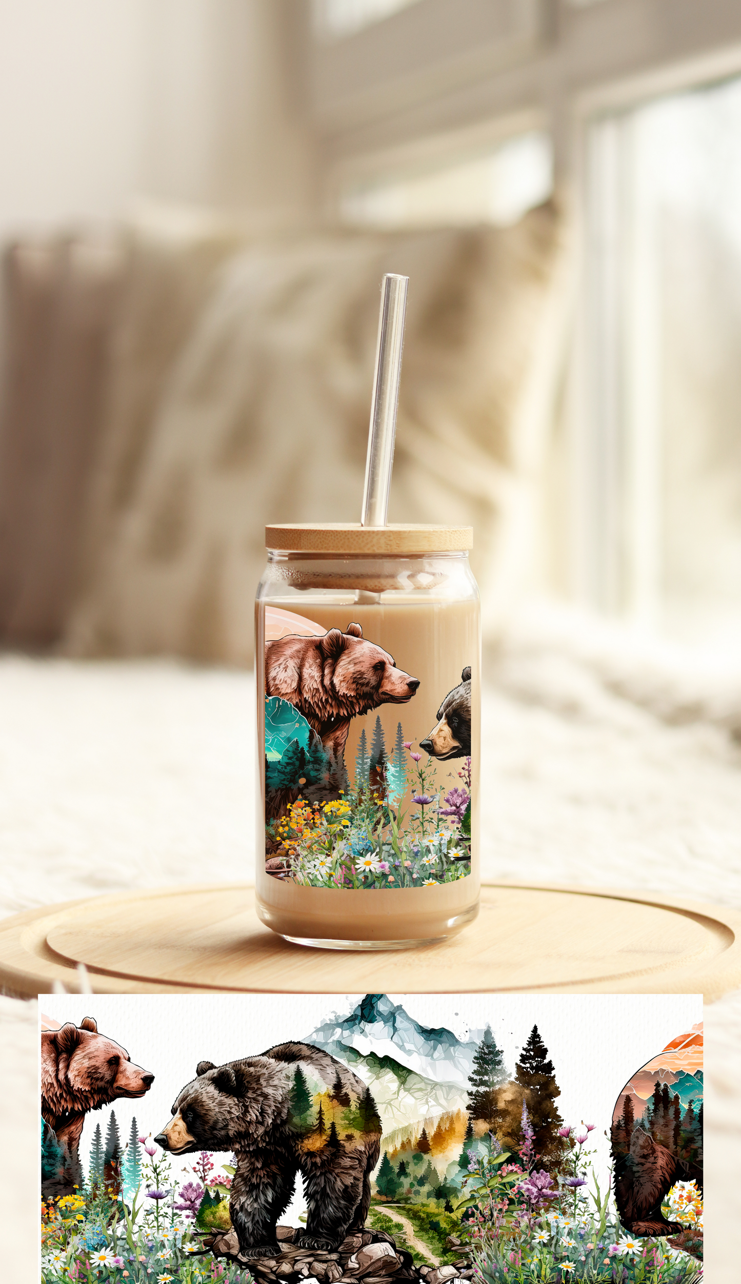 UV DTF Libbey Cup Wrap ANIMALS