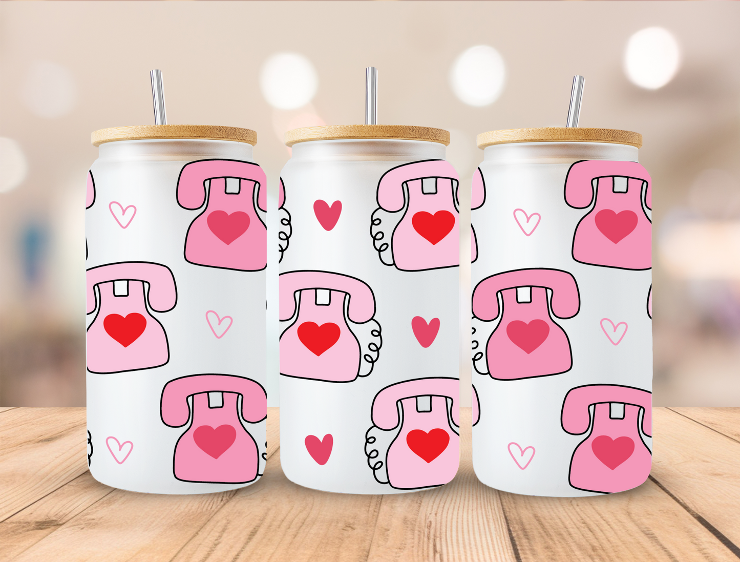 UV DTF Libbey Cup Wrap Love & Valentine