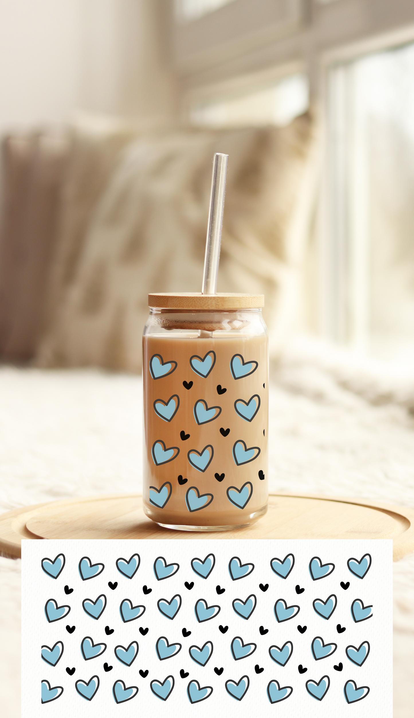 UV DTF Libbey Cup Wrap Love & Valentine