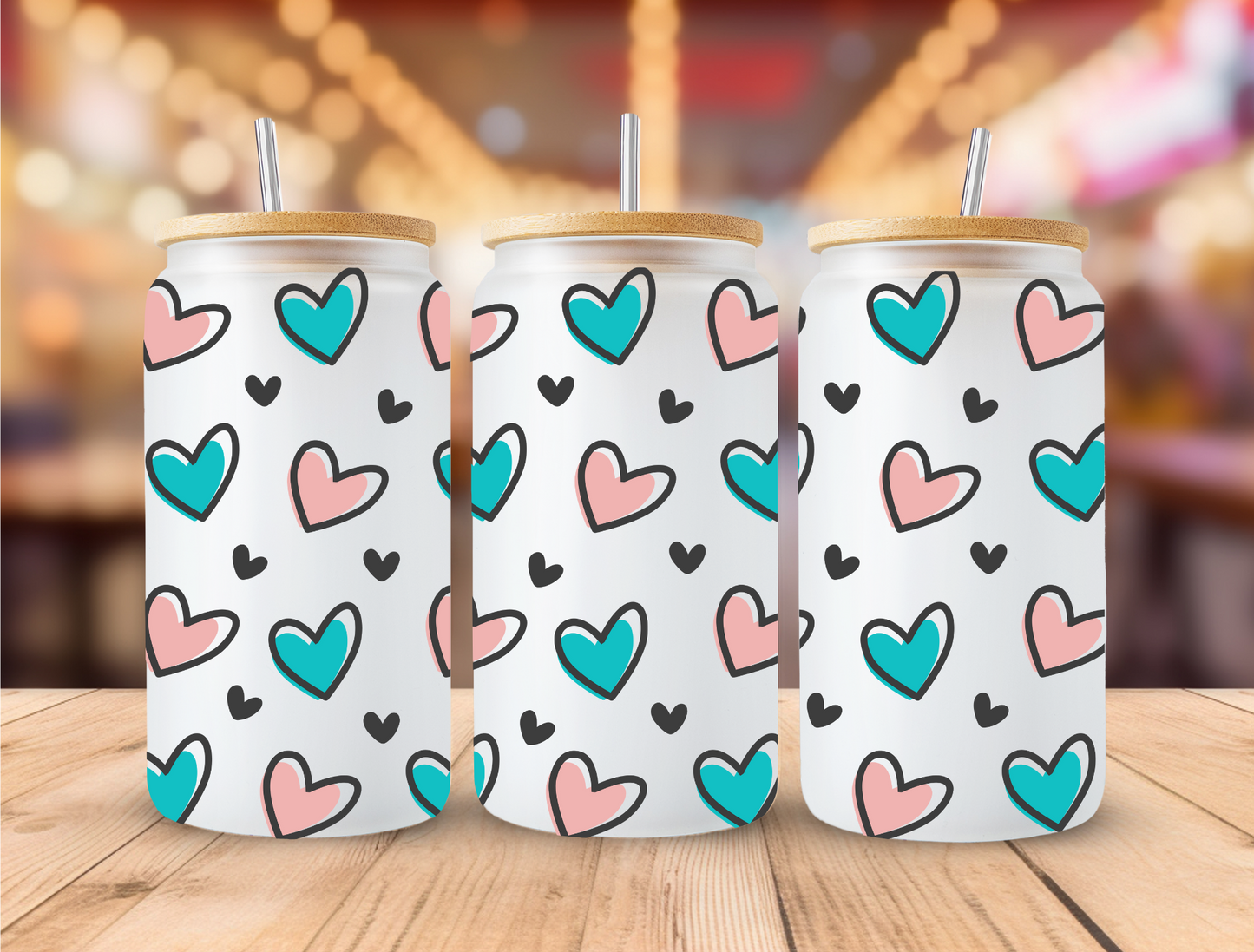 UV DTF Libbey Cup Wrap Love & Valentine