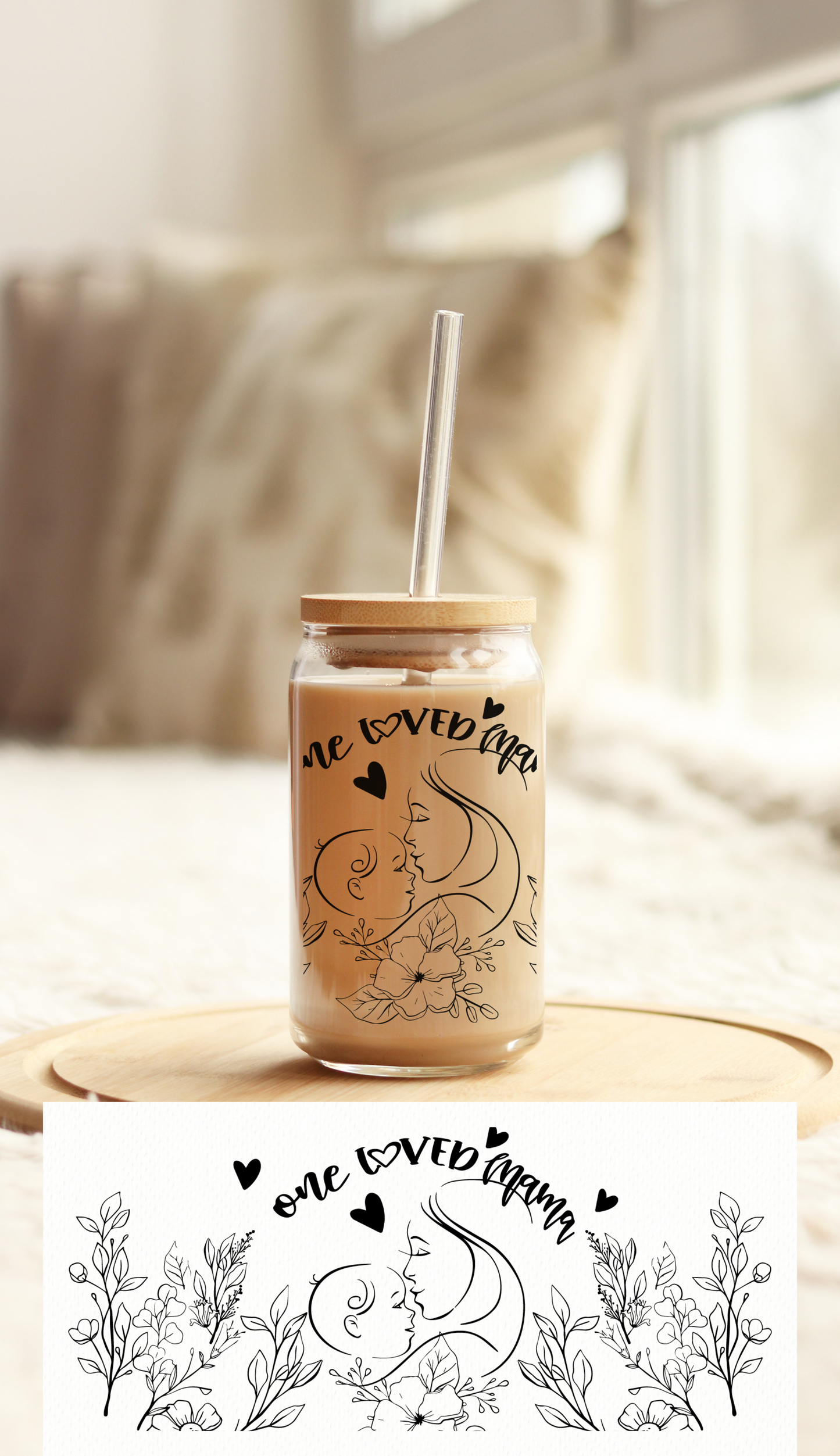 UV DTF Libbey Cup Wrap Love & Valentine