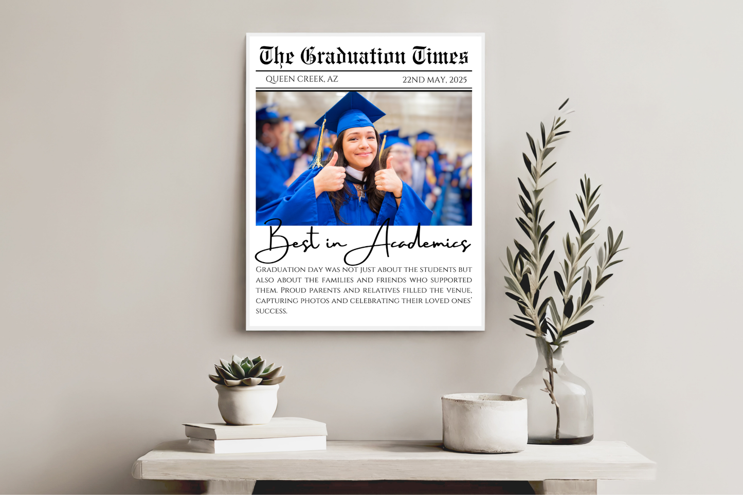 Custom Graduation News Article Posters
