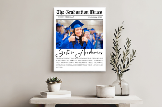 Custom Graduation News Article Posters