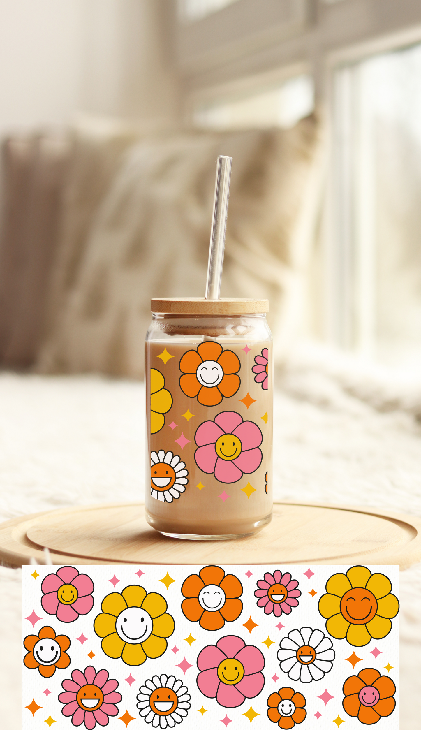 UV DTF Libbey Cup Wrap Retro