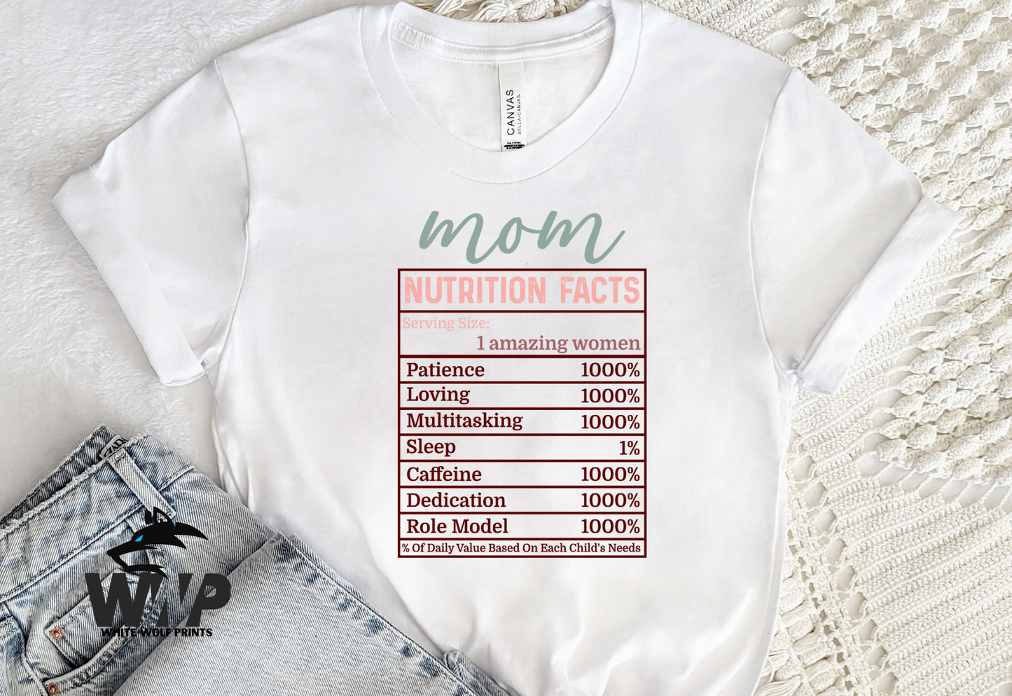 MOM NUTRITION FACTS DTF TRANSFER
