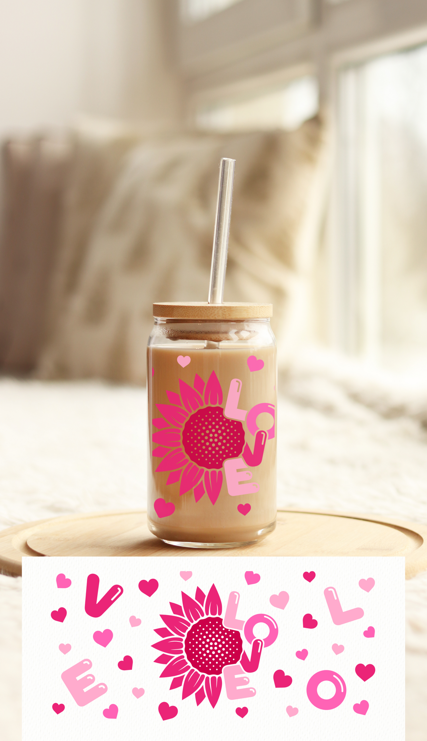 UV DTF Libbey Cup Wrap Love & Valentine