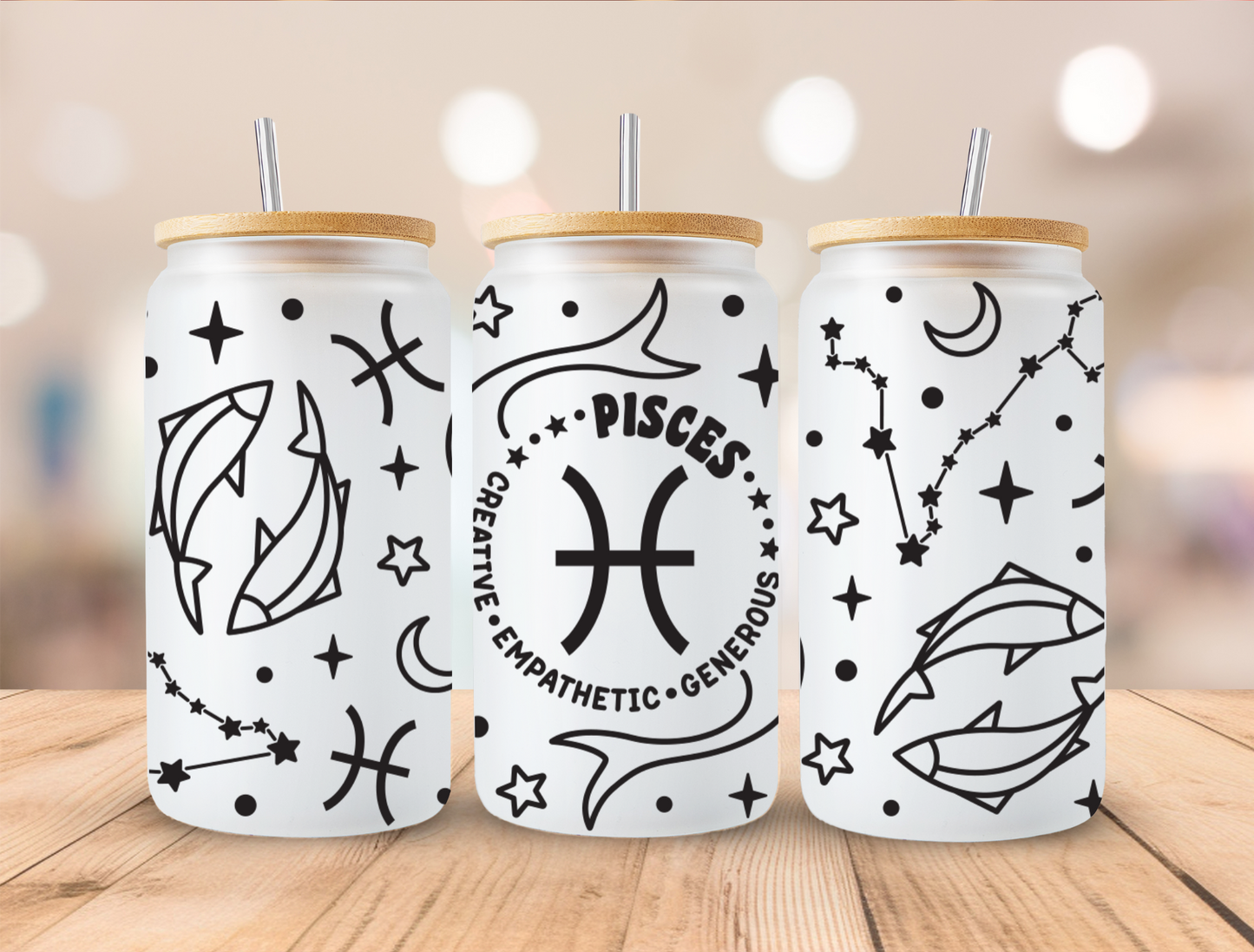 UV DTF Libbey Cup Wrap Zodiac & Magic