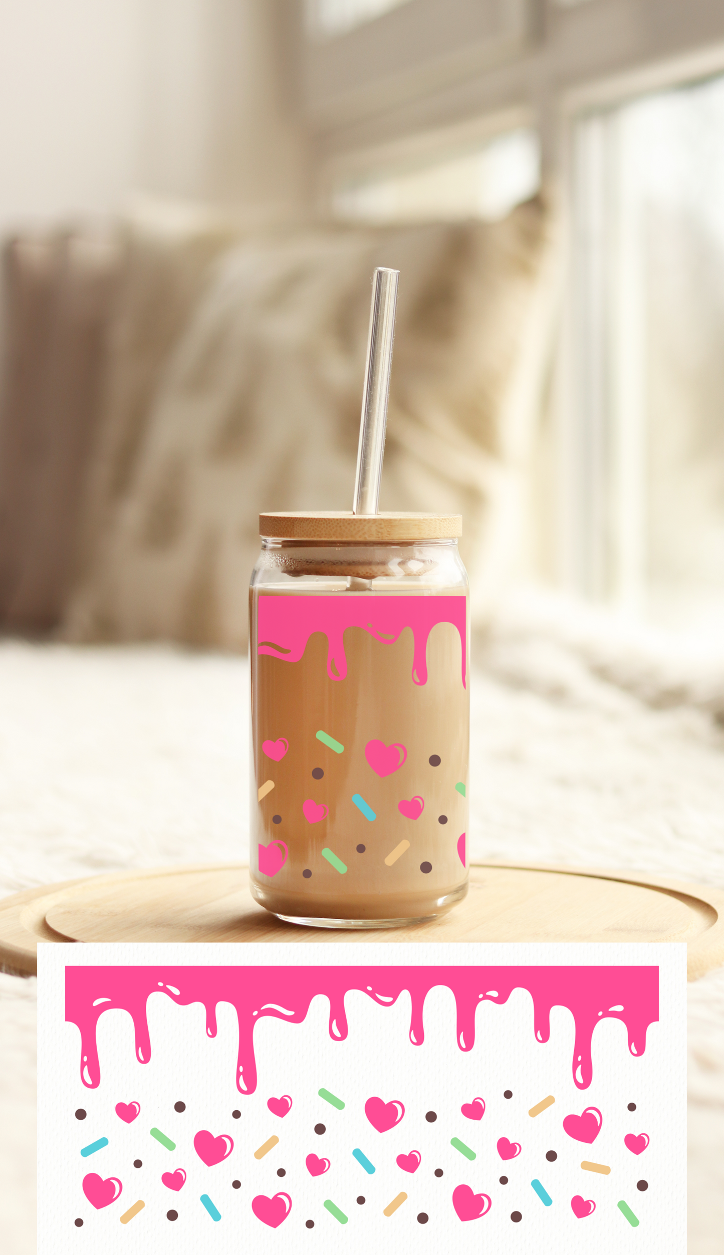 UV DTF Libbey Cup Wrap Love & Valentine