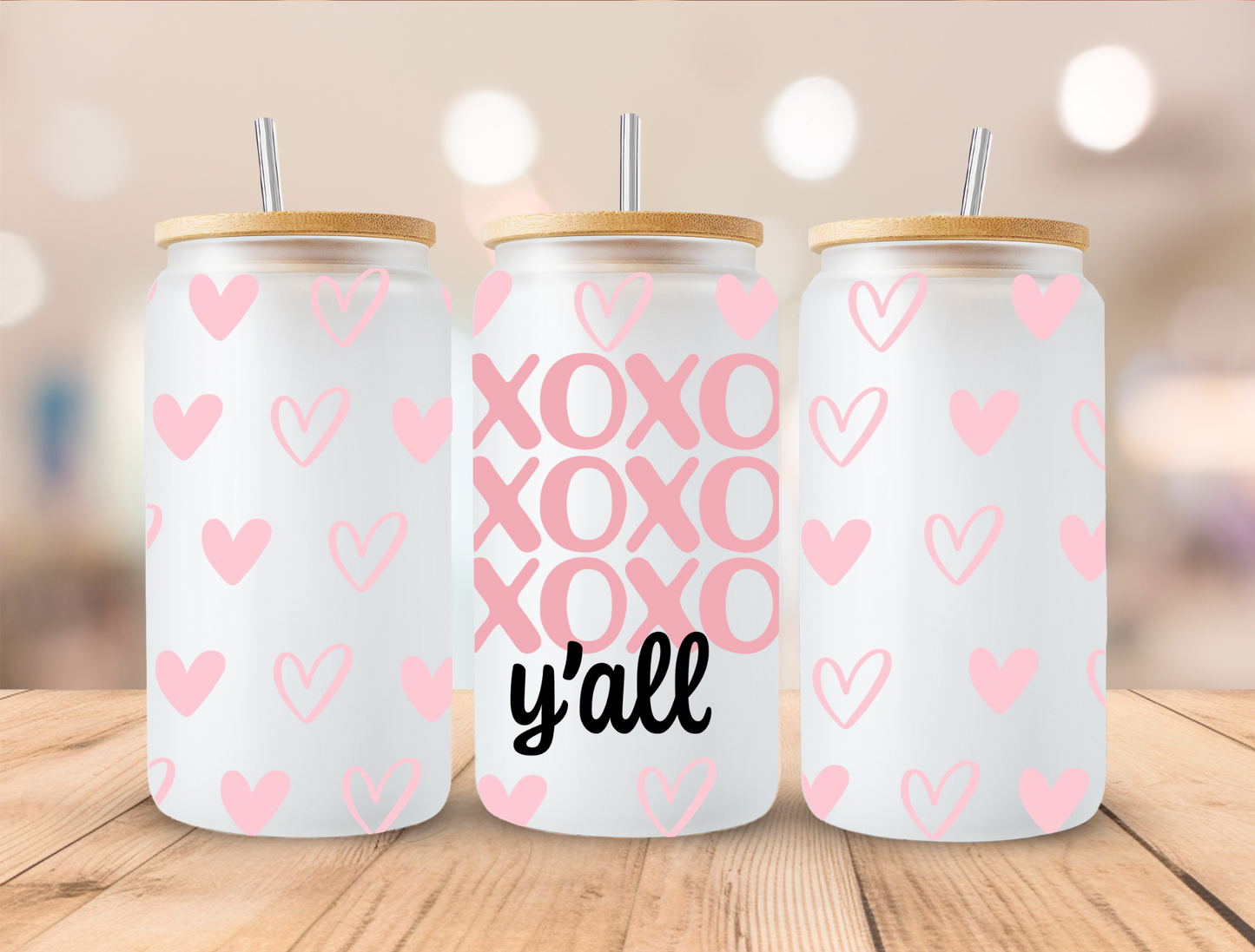 UV DTF Libbey Cup Wrap Love & Valentine