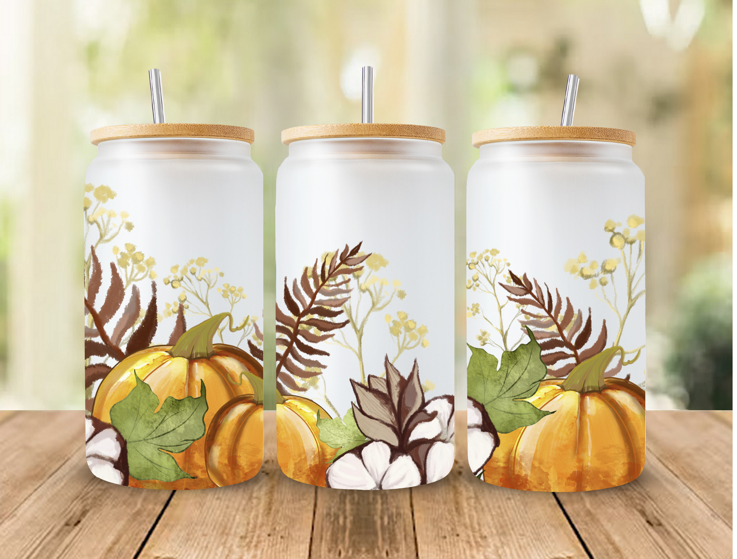 UV DTF Libbey Cup Wrap FALL & HALLOWEEN