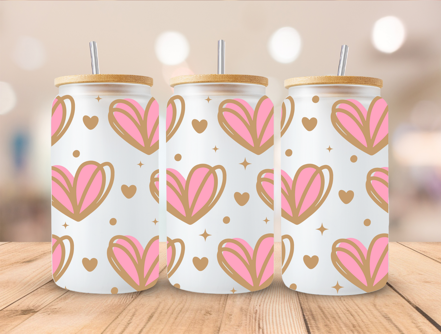 UV DTF Libbey Cup Wrap Love & Valentine