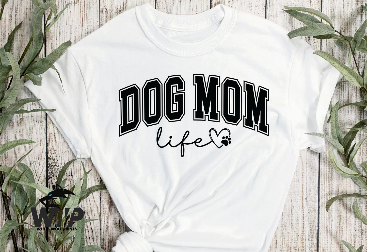 Ready To Press (DTF) DOG MOM LIFE DTF TRANSFER HEART PAW