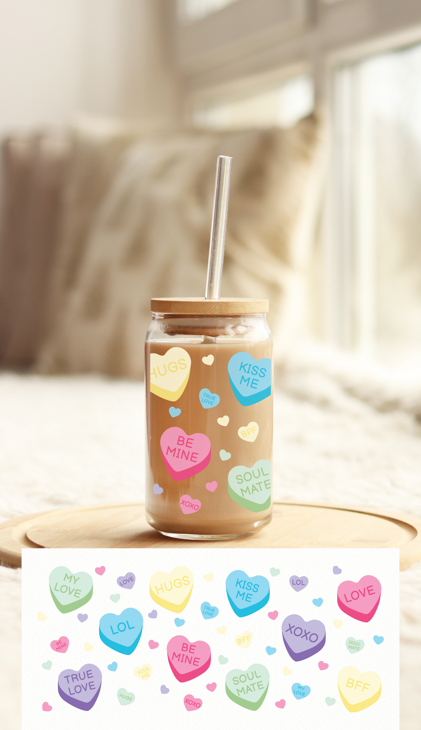 UV DTF Libbey Cup Wrap Love & Valentine
