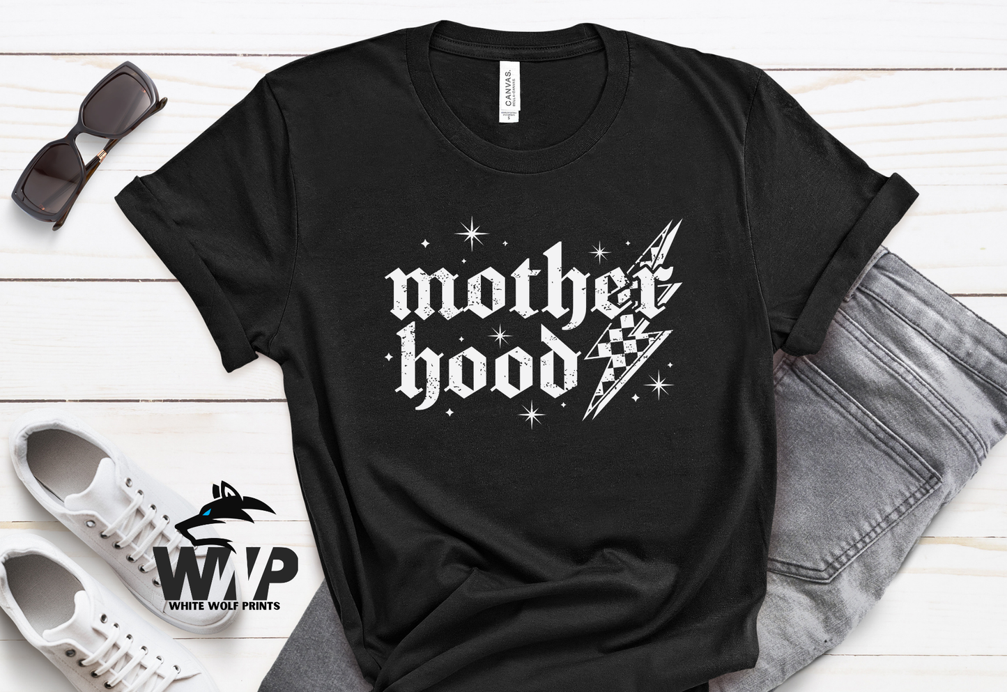 MOTHER HOOD CHECKERED LIGHTNING BOLT DTF TRANSFER