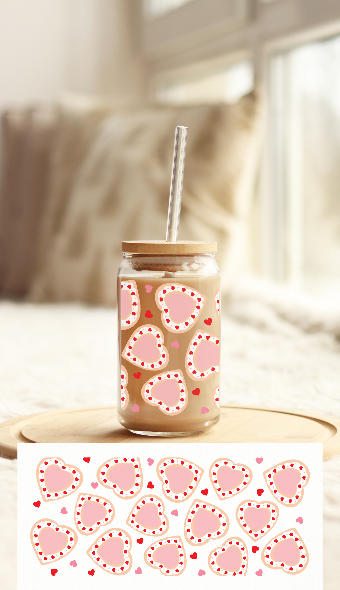 UV DTF Libbey Cup Wrap Love & Valentine