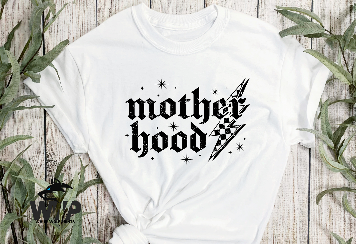 Ready To Press (DTF) MOTHER HOOD CHECKERED LIGHTNING BOLT DTF TRANSFER