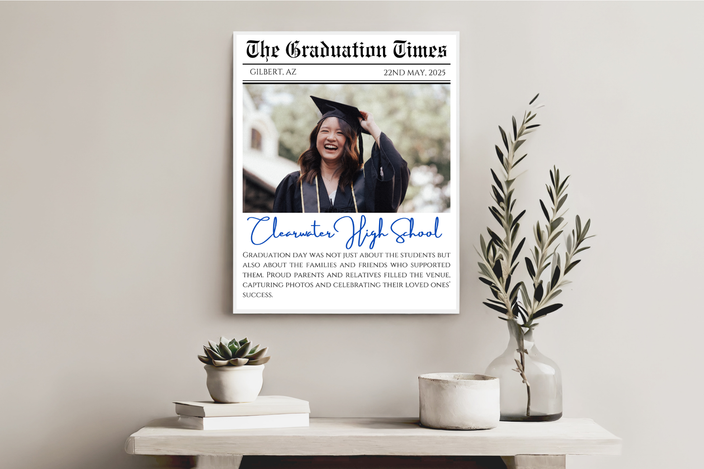 Custom Graduation News Article Posters