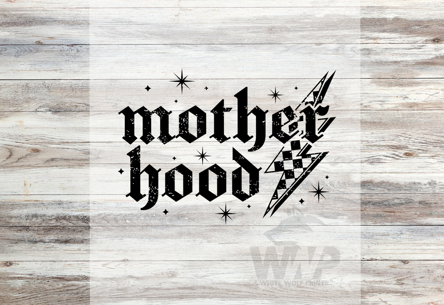 Ready To Press (DTF) MOTHER HOOD CHECKERED LIGHTNING BOLT DTF TRANSFER