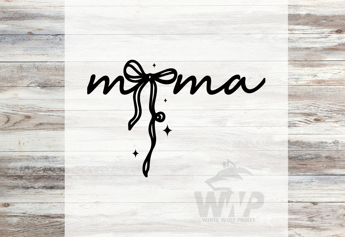 Ready To Press (DTF) MAMA BOW DTF TRANSFER