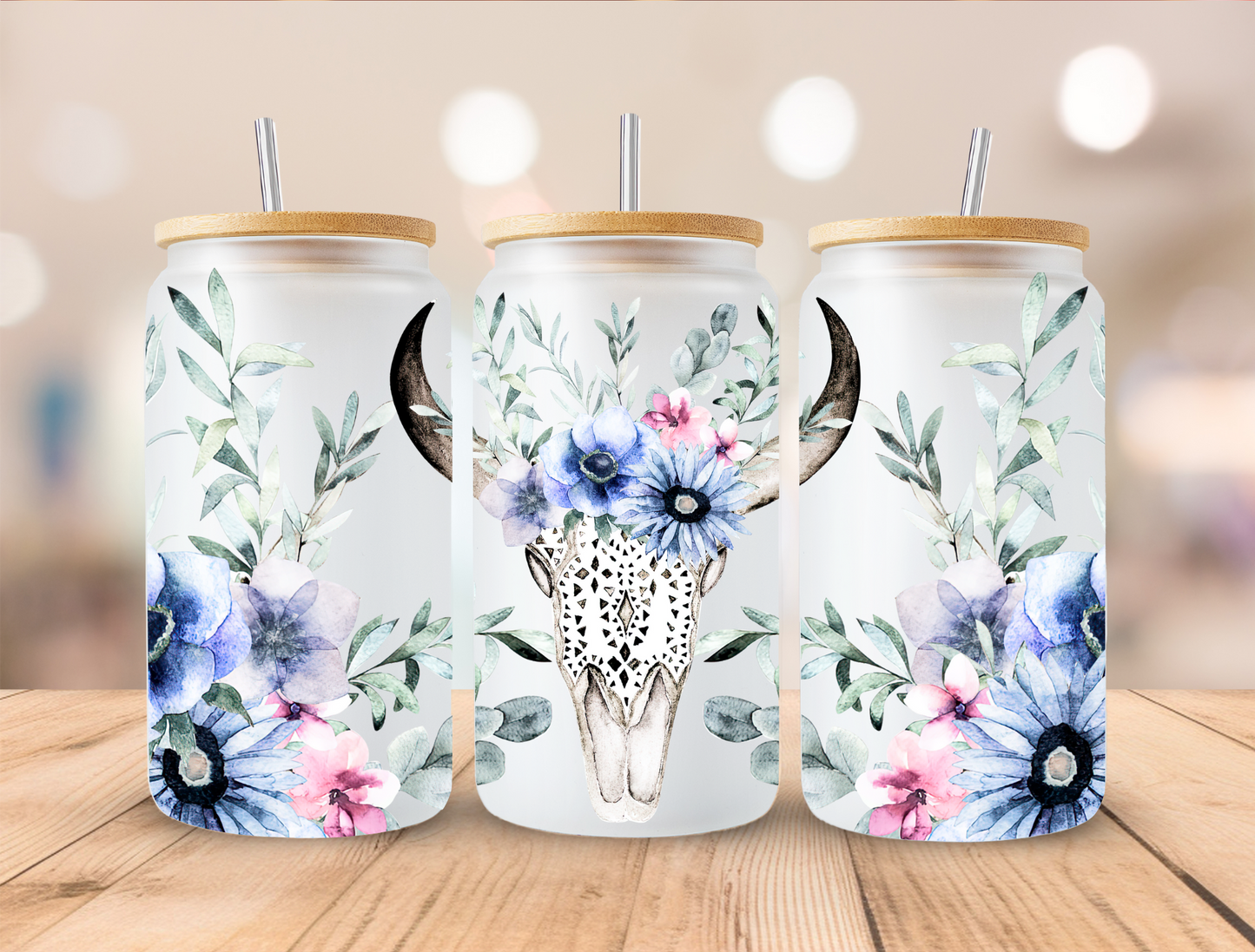 UV DTF Libbey Cup Wrap Western & Cactus