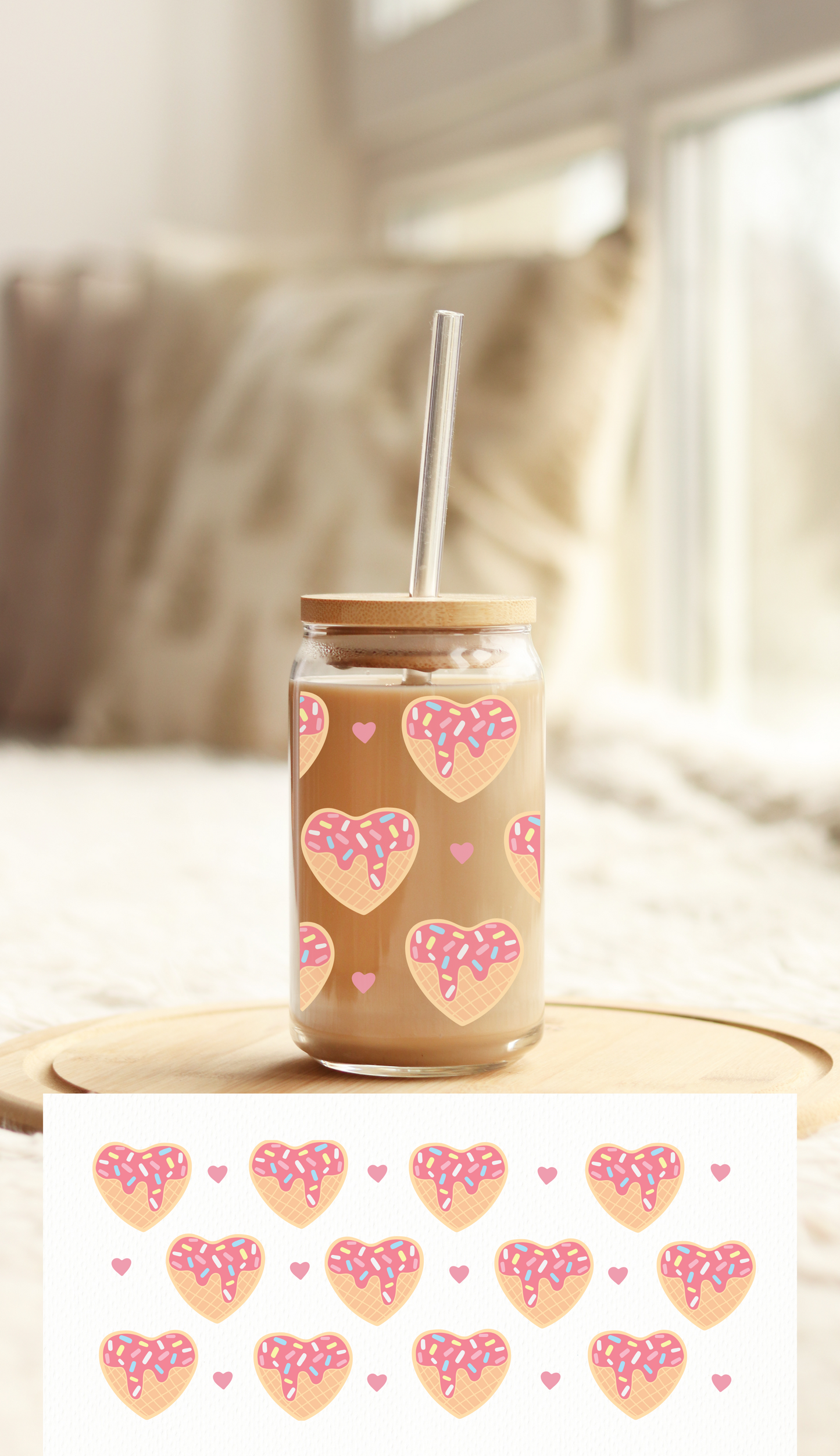 UV DTF Libbey Cup Wrap Love & Valentine
