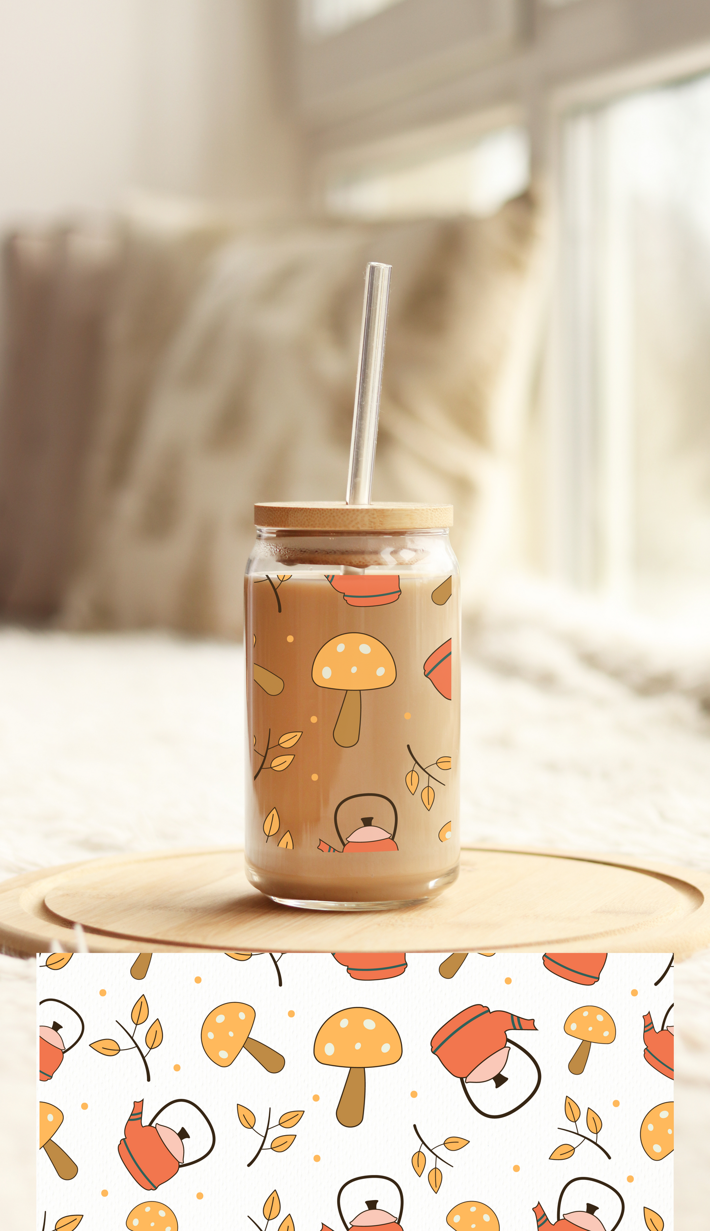 UV DTF Libbey Cup Wrap FALL & HALLOWEEN