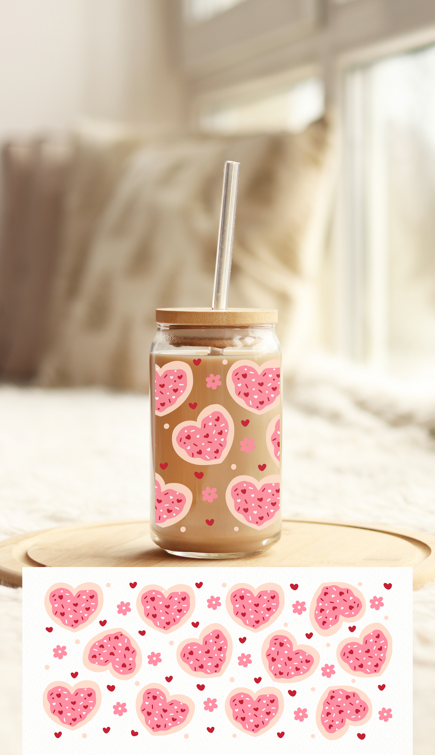UV DTF Libbey Cup Wrap Love & Valentine