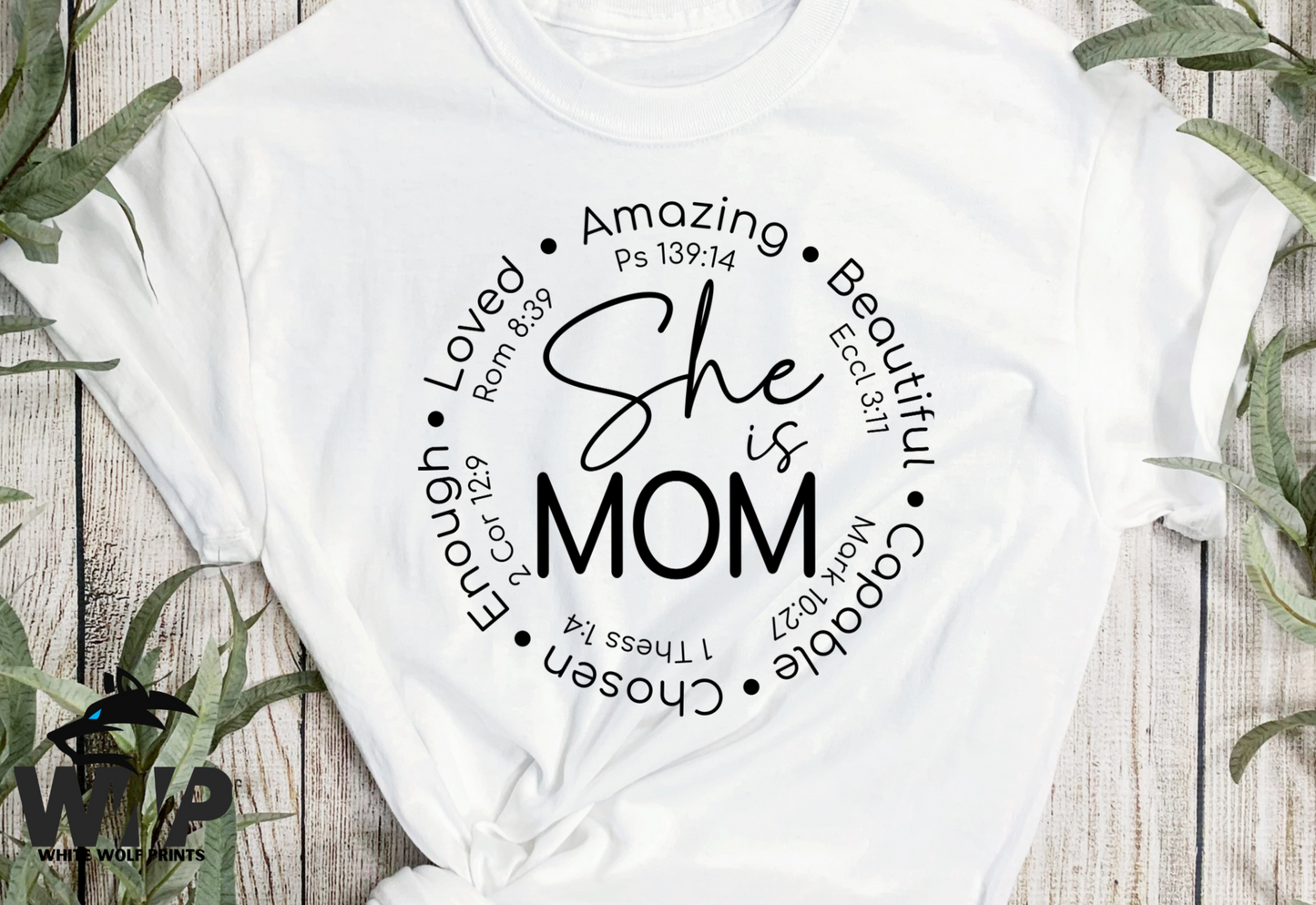 SHE IS MOM BIBLE VERES MOM DTF TRANSFER