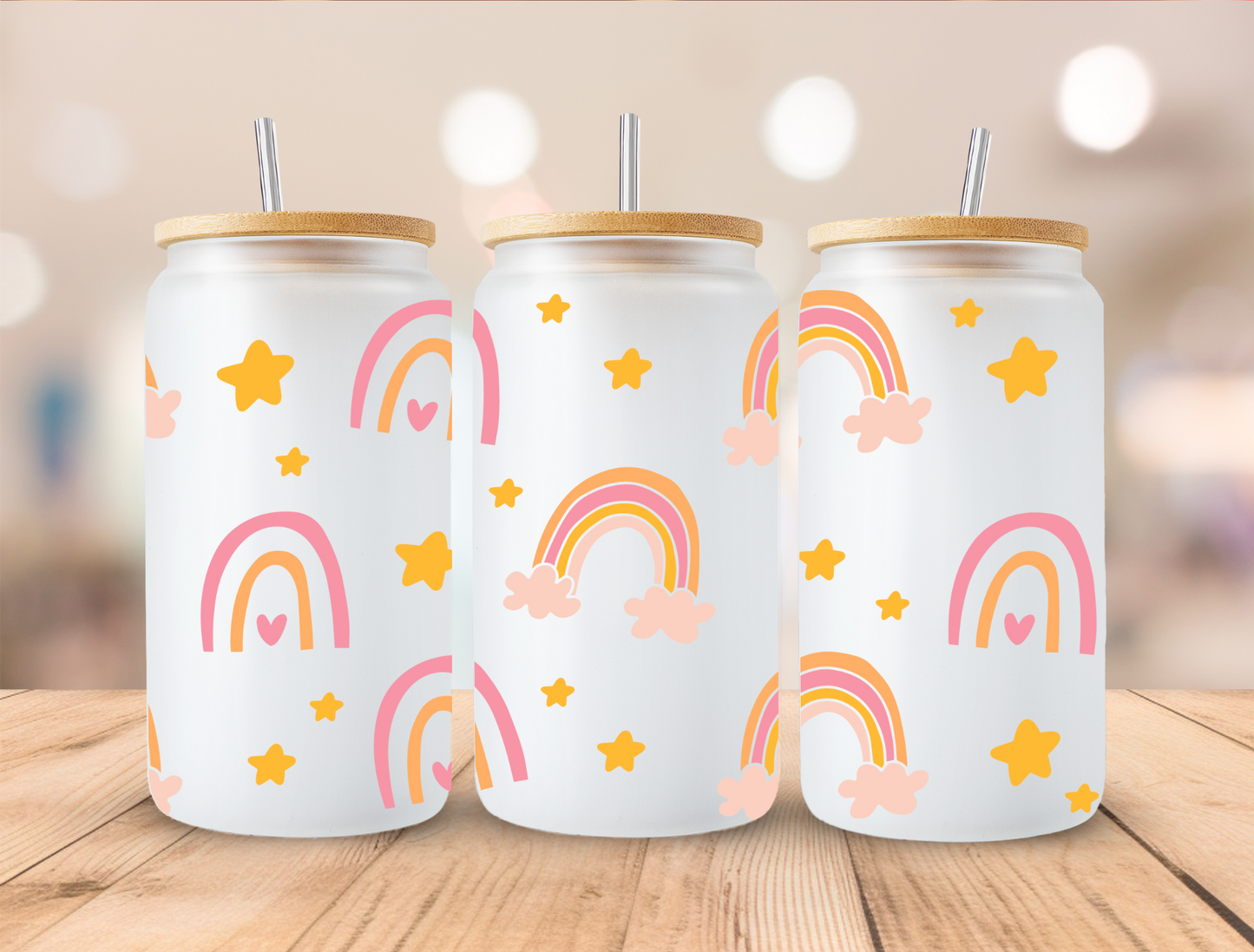 UV DTF Libbey Cup Wrap BOHO