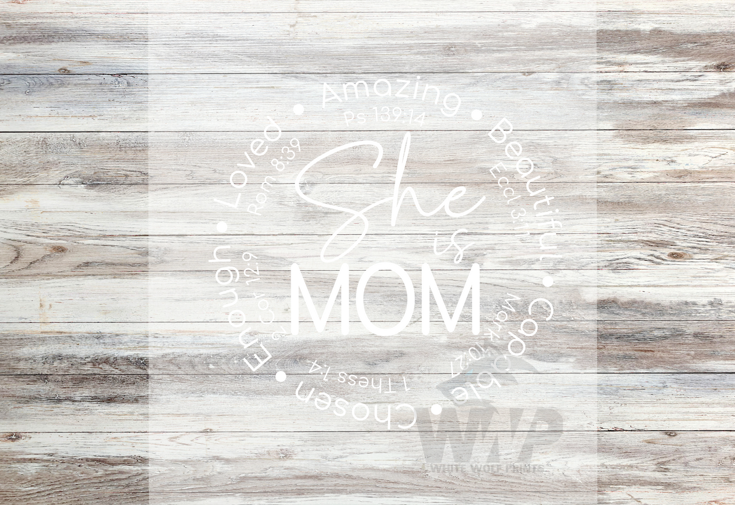 Ready To Press (DTF) SHE IS MOM BIBLE VERES MOM DTF TRANSFER