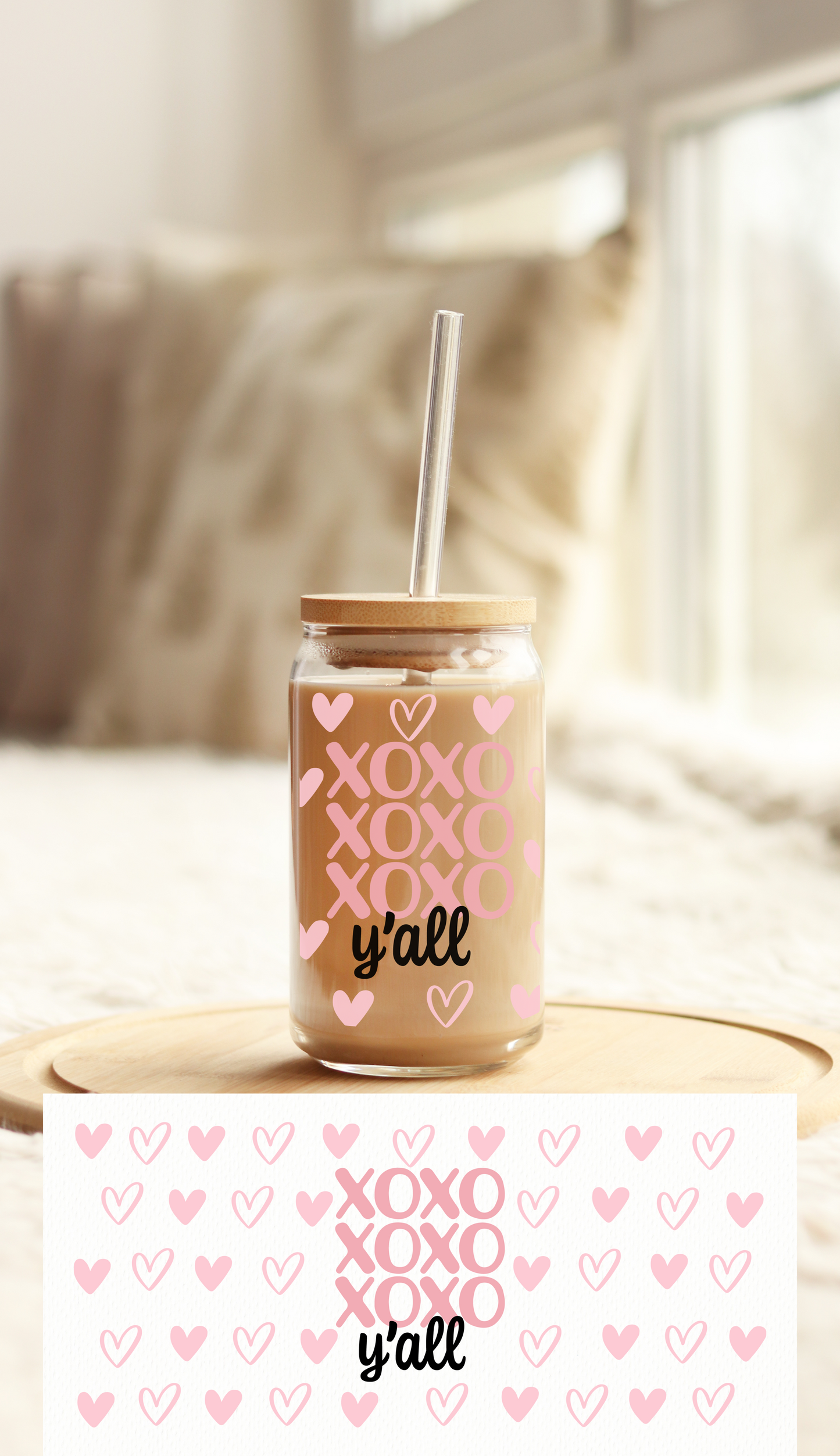 UV DTF Libbey Cup Wrap Love & Valentine