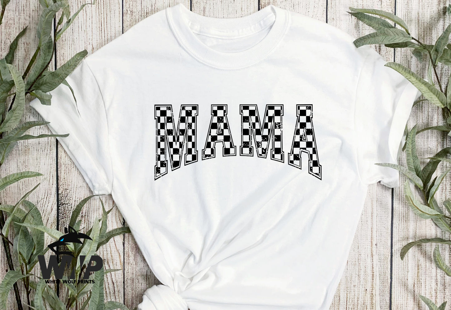 Ready To Press (DTF) MAMA CHECKERED DTF TRANSFER