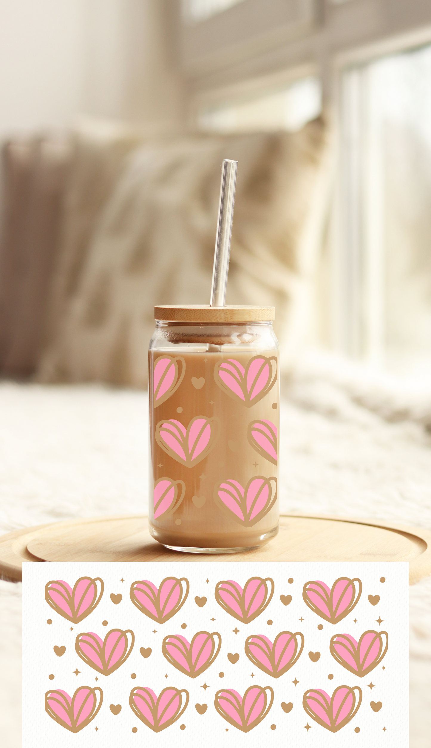 UV DTF Libbey Cup Wrap Love & Valentine