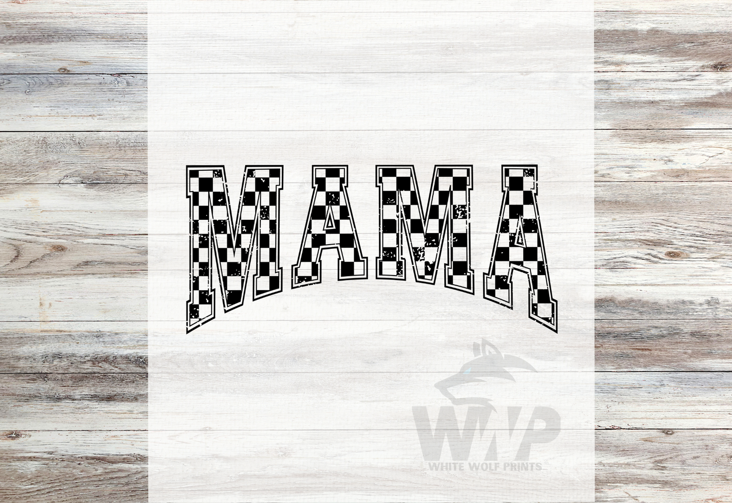 Ready To Press (DTF) MAMA CHECKERED DTF TRANSFER