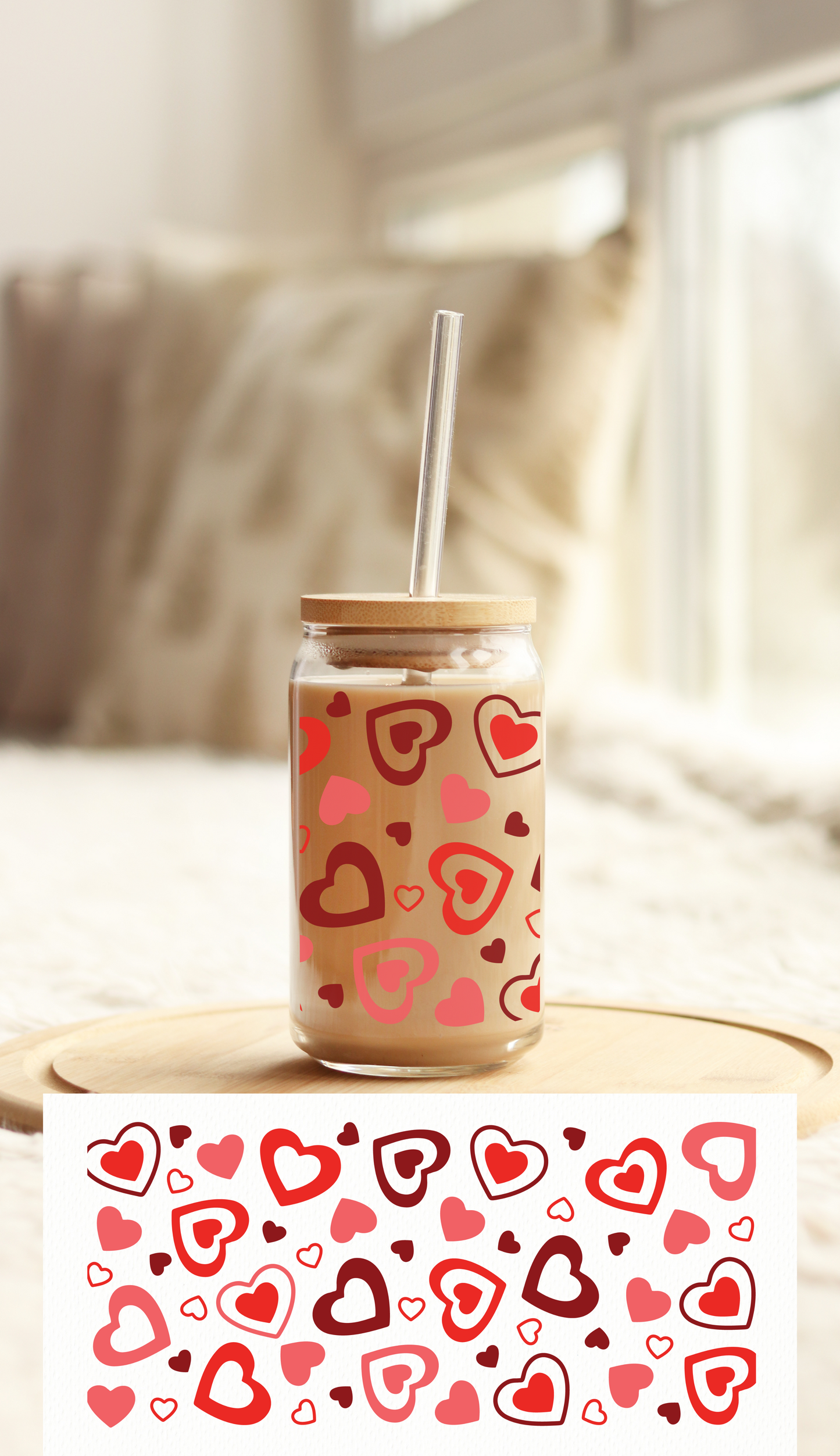 UV DTF Libbey Cup Wrap Love & Valentine