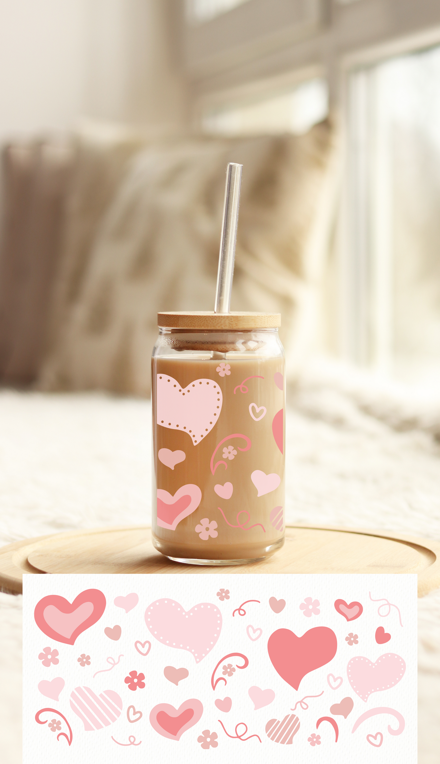 UV DTF Libbey Cup Wrap Love & Valentine