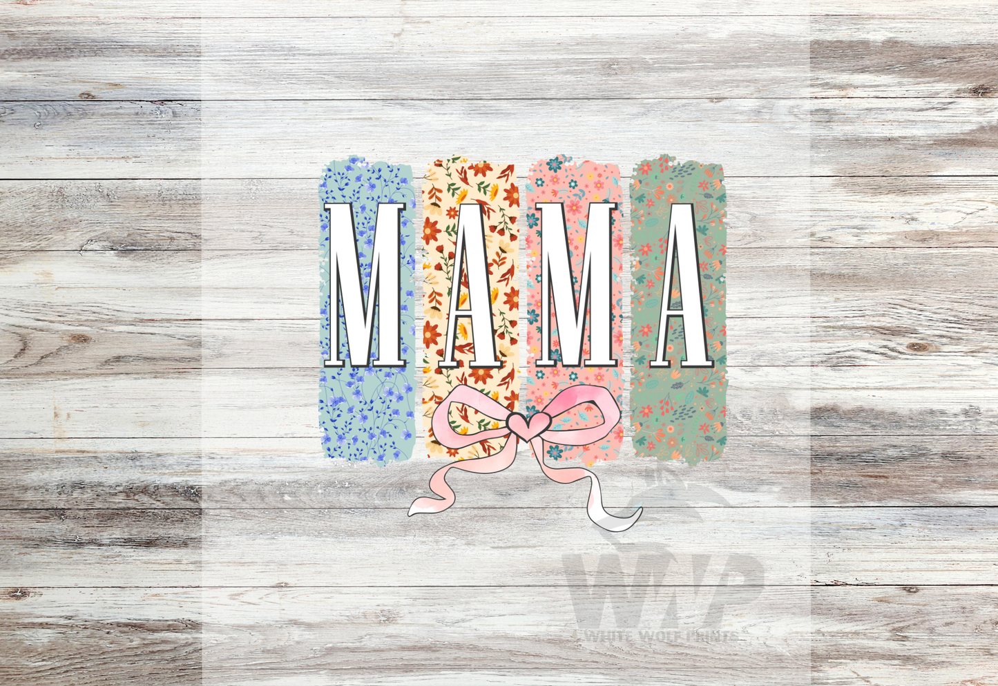 Ready To Press (DTF) MAMA FLORAL BRUSHSTROKE DTF TRANSFER