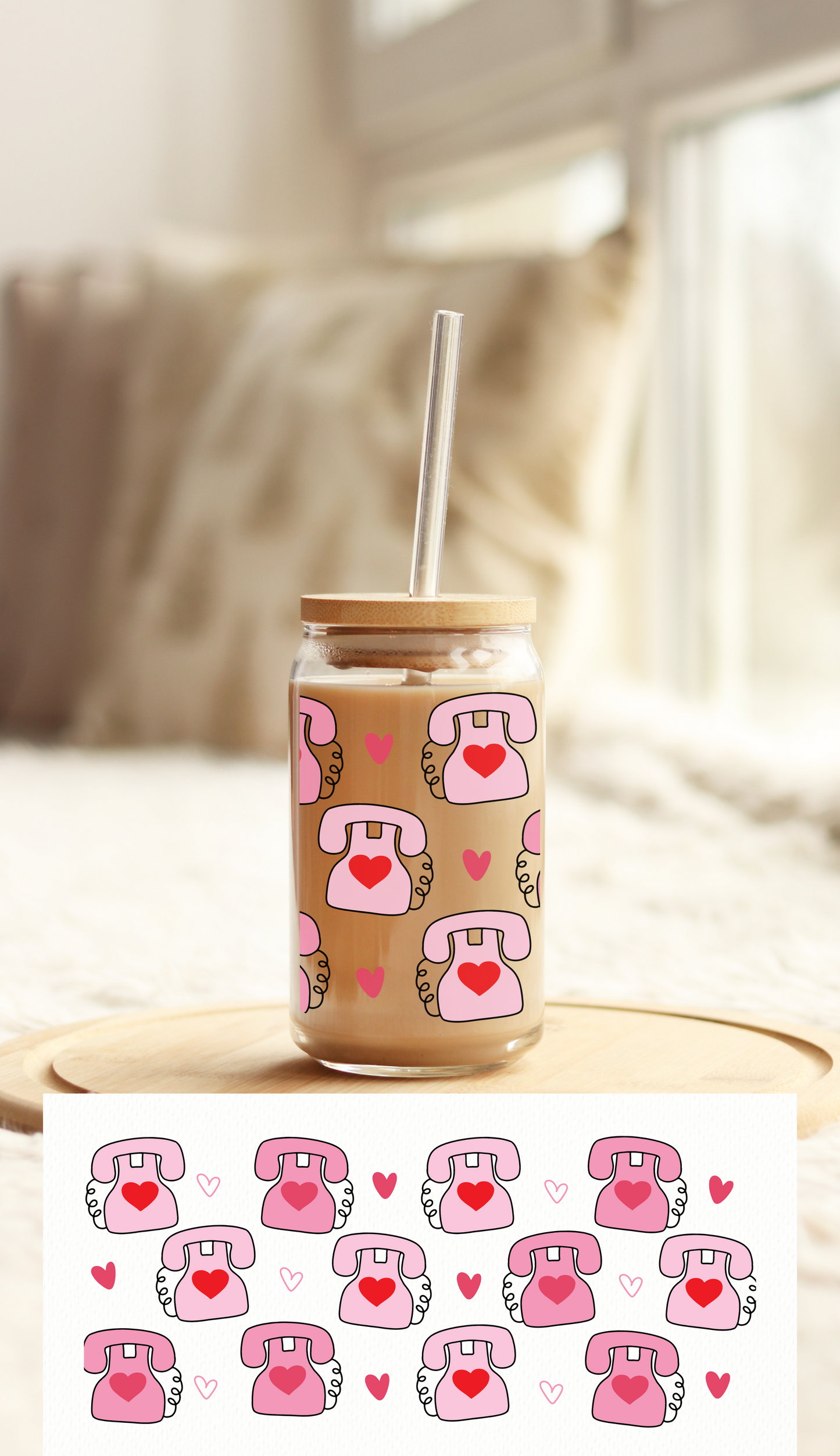UV DTF Libbey Cup Wrap Love & Valentine