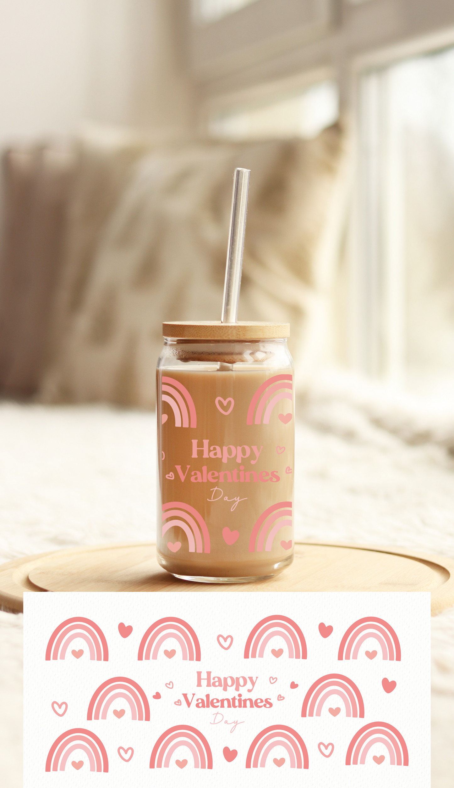 UV DTF Libbey Cup Wrap Love & Valentine