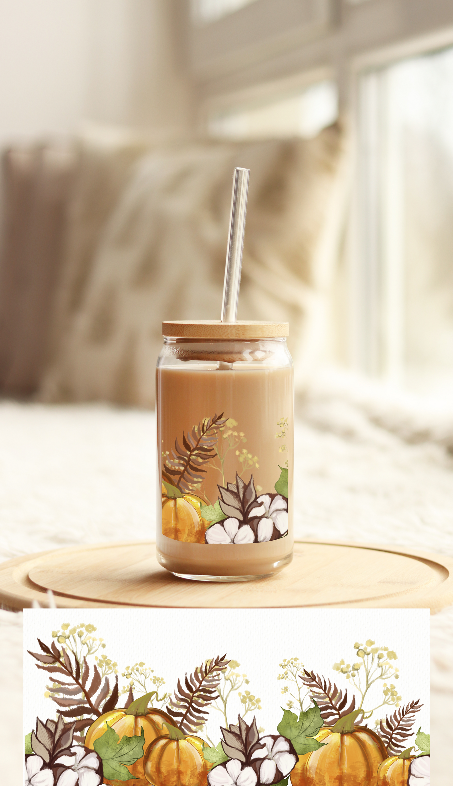 UV DTF Libbey Cup Wrap FALL & HALLOWEEN