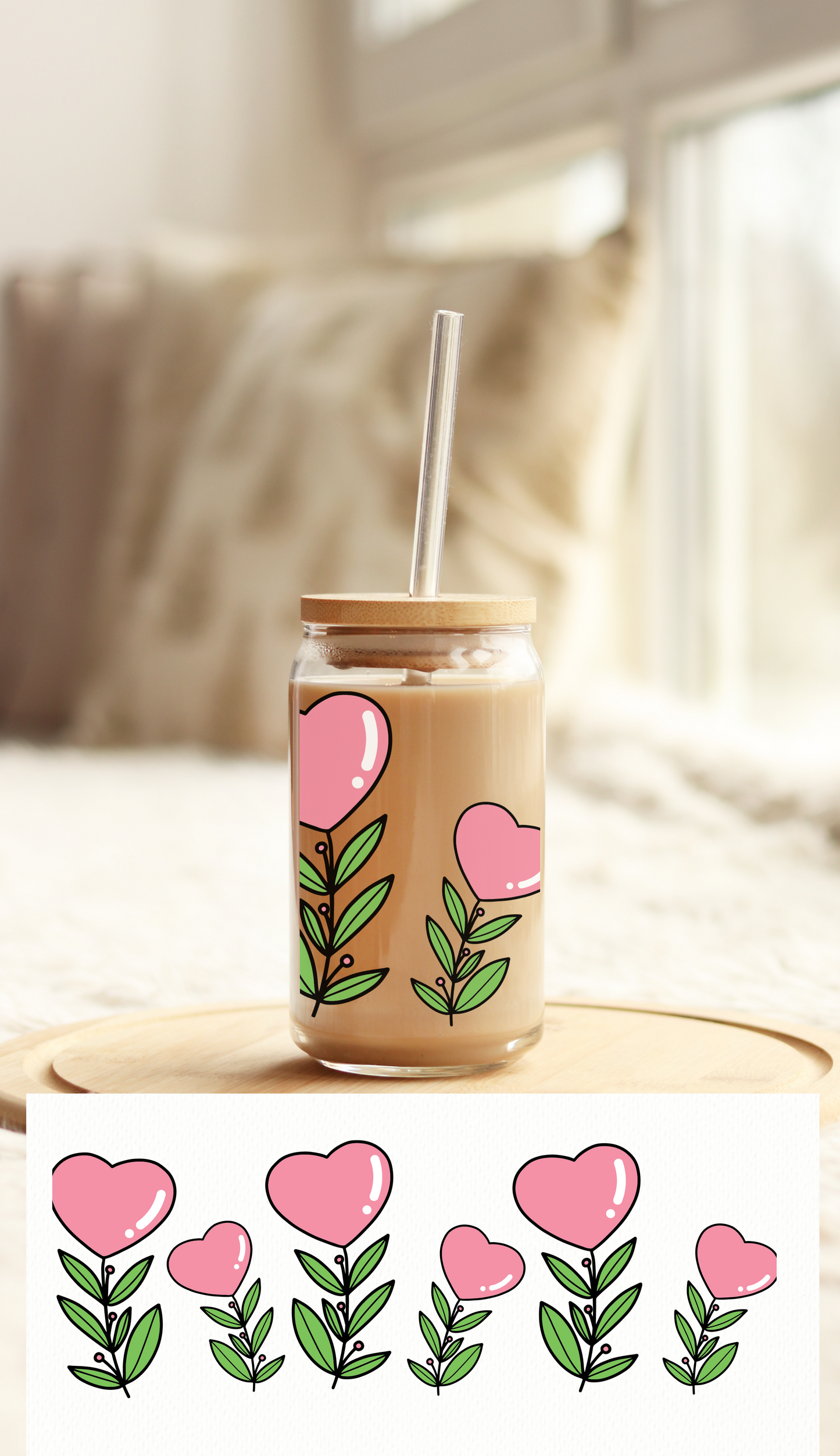 UV DTF Libbey Cup Wrap Love & Valentine