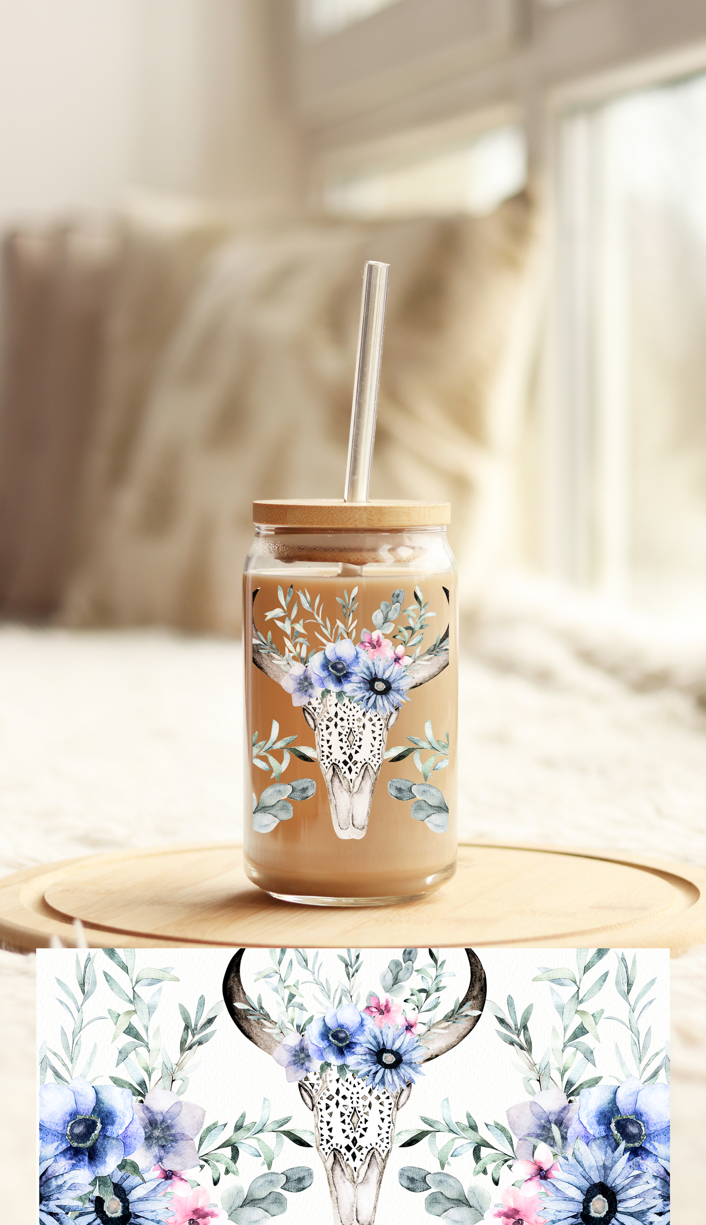 UV DTF Libbey Cup Wrap Western & Cactus