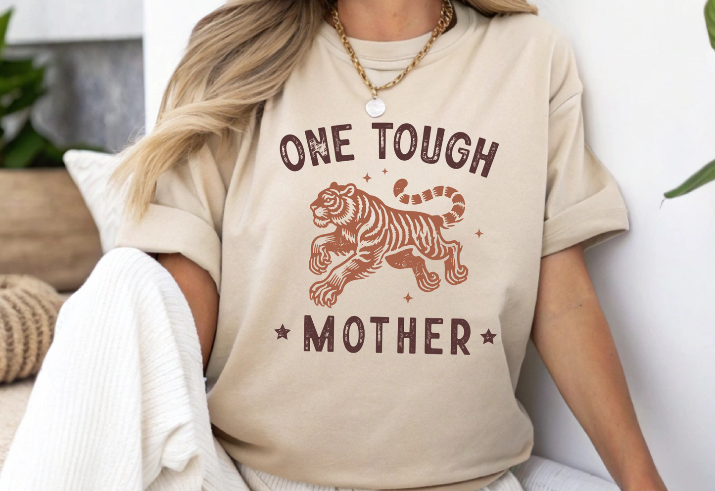ONE TOUGH MOTHER DTF TRANSFER TIGER
