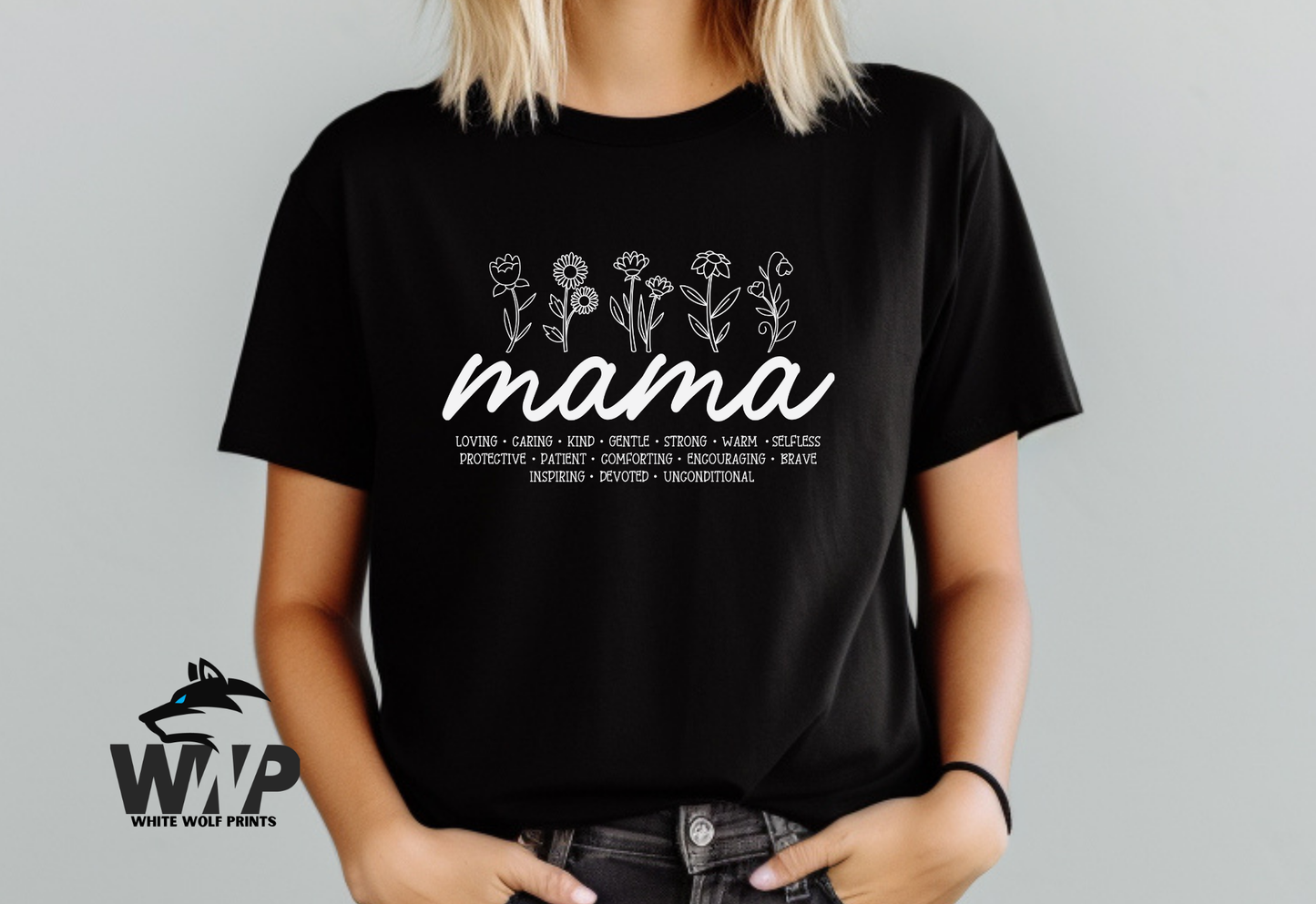 Ready To Press (DTF) MAMA FLORAL DTF TRANSFER
