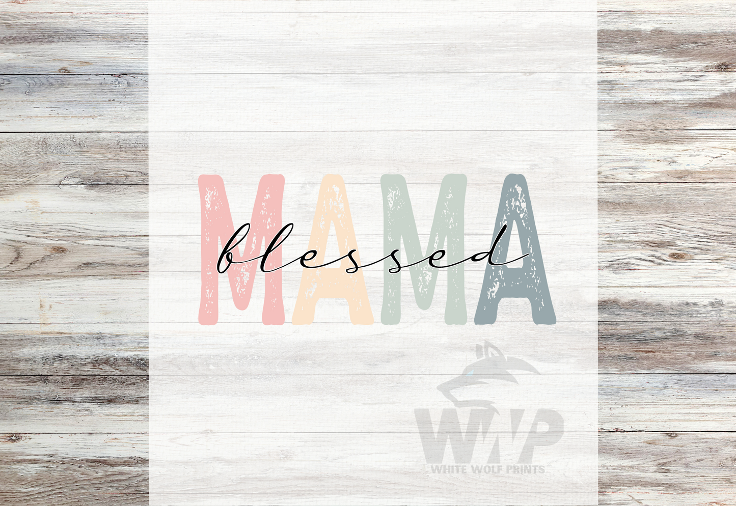 Ready To Press (DTF) BLESSED MAMA DTF TRANSFER