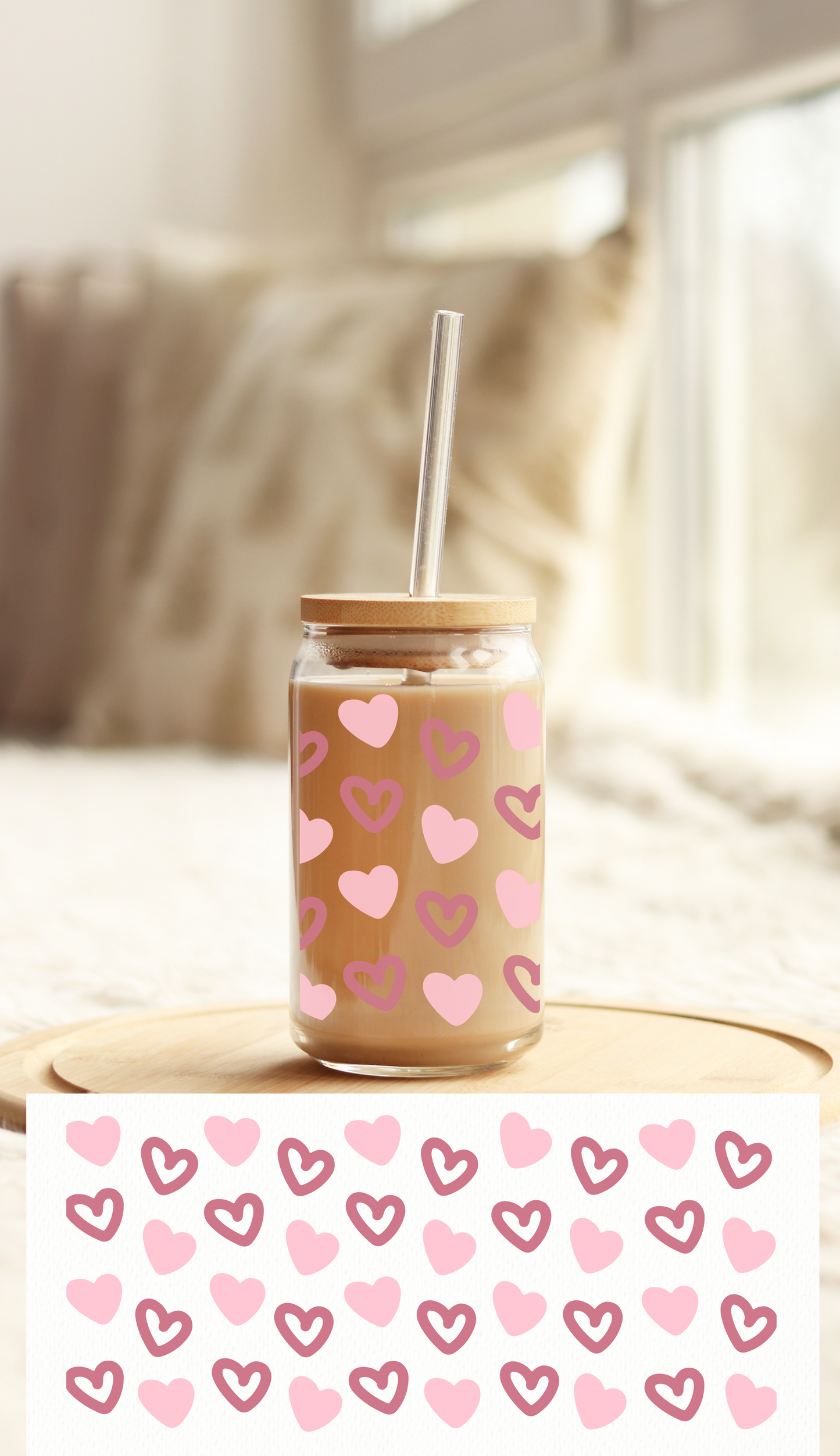UV DTF Libbey Cup Wrap Love & Valentine