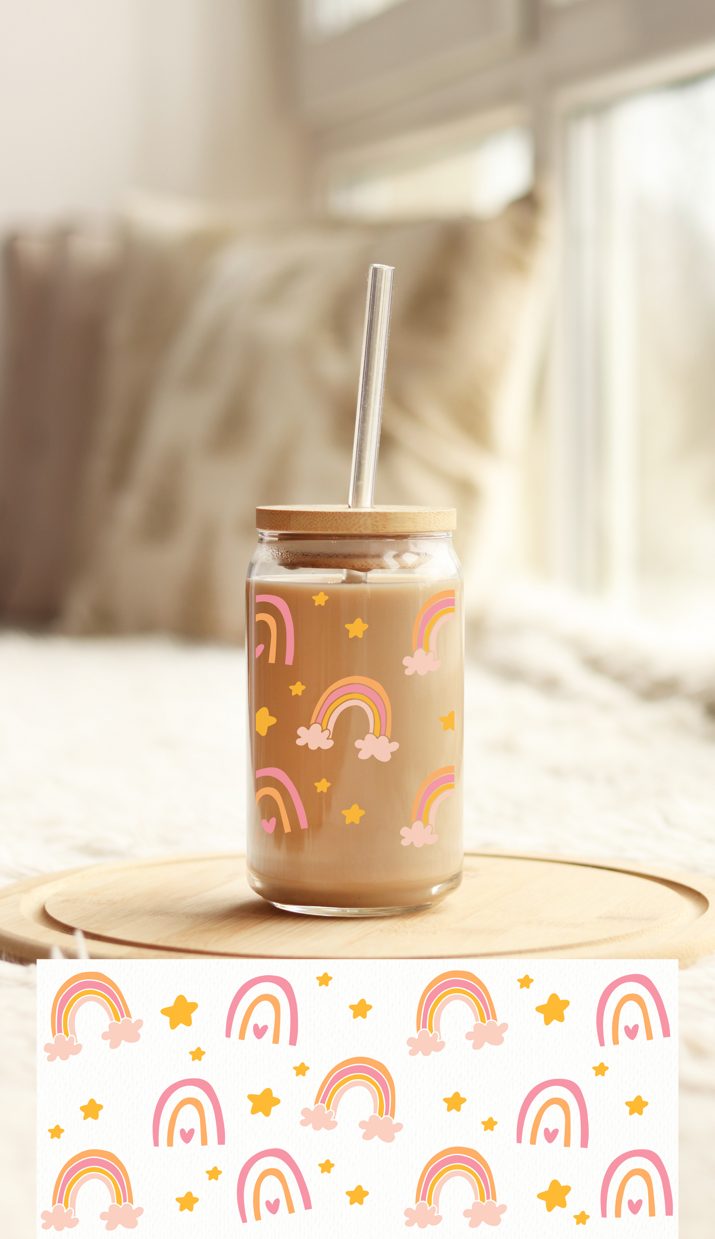 UV DTF Libbey Cup Wrap BOHO