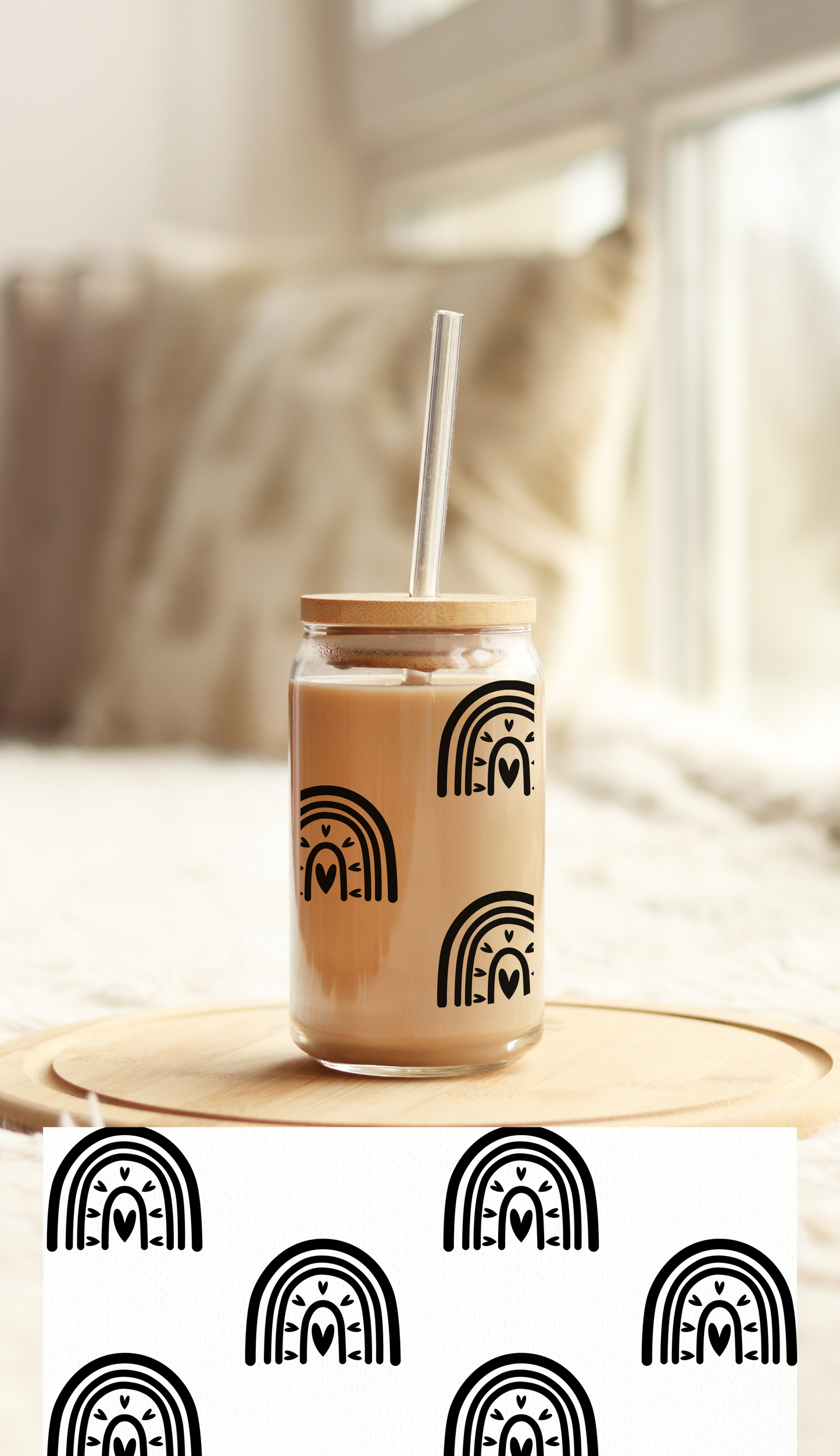 UV DTF Libbey Cup Wrap BOHO