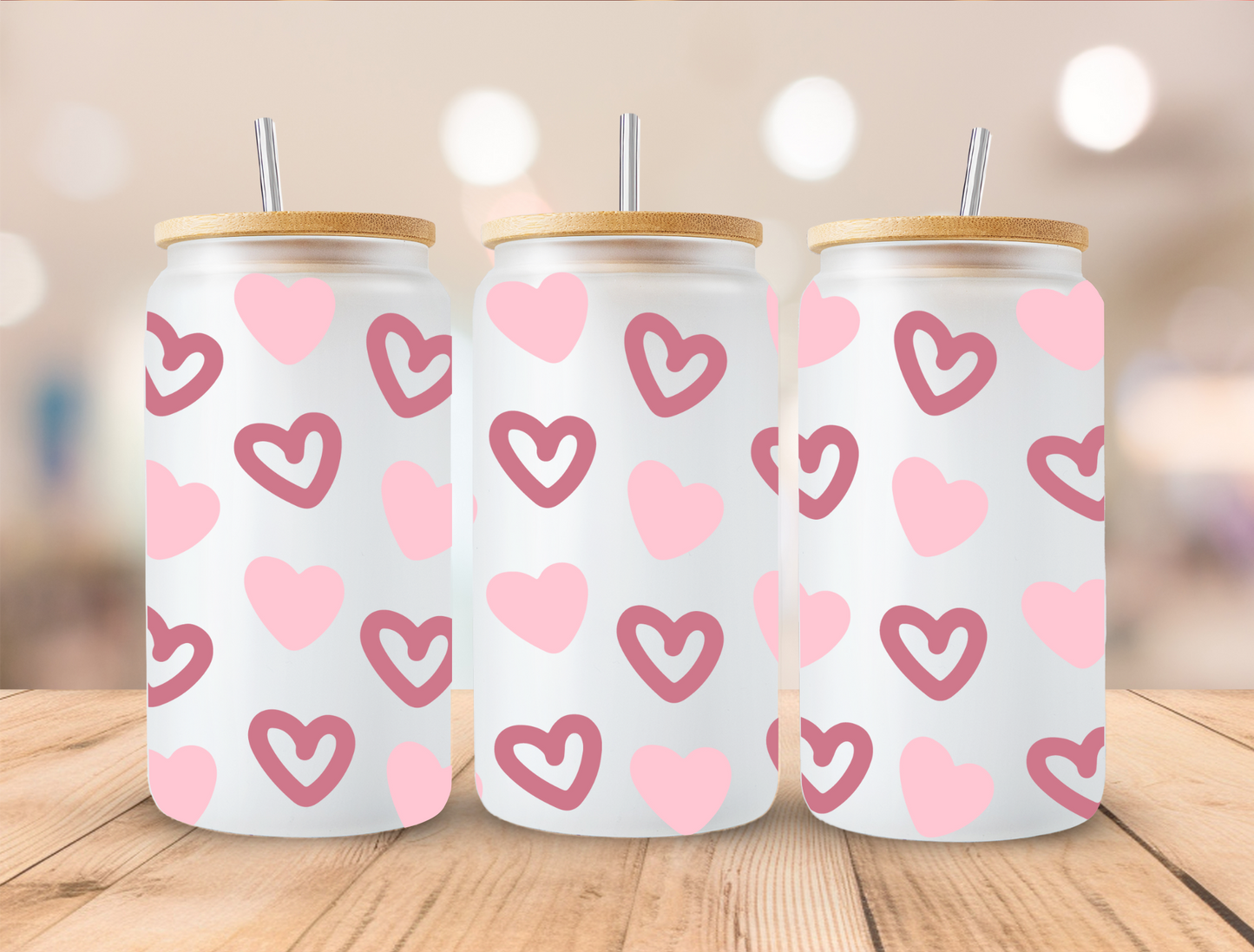 UV DTF Libbey Cup Wrap Love & Valentine