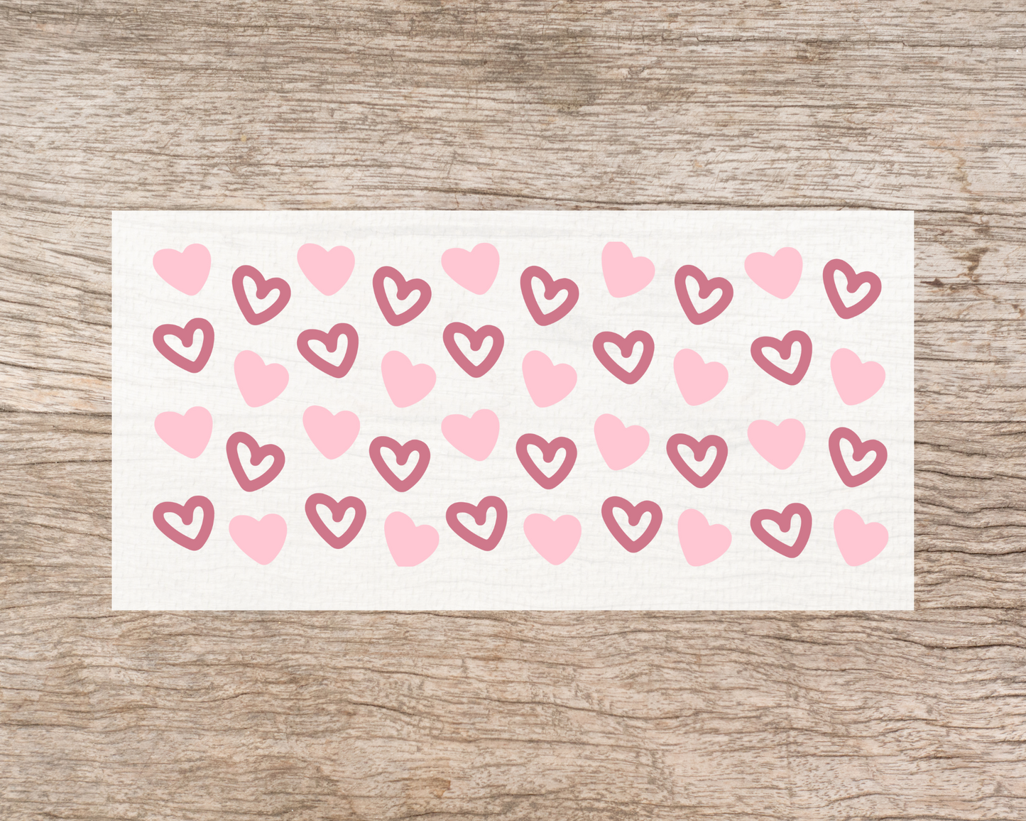 UV DTF Libbey Cup Wrap Love & Valentine